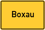 Place name sign Boxau, Mittelfranken