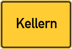 Place name sign Kellern