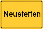 Place name sign Neustetten