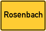Place name sign Rosenbach