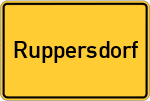 Place name sign Ruppersdorf
