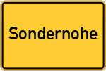 Place name sign Sondernohe, Mittelfranken