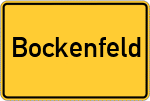 Place name sign Bockenfeld
