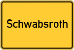 Place name sign Schwabsroth