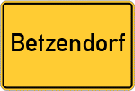 Place name sign Betzendorf