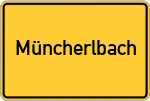 Place name sign Müncherlbach, Mittelfranken