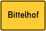 Place name sign Bittelhof