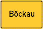 Place name sign Böckau