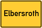 Place name sign Elbersroth