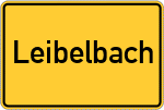 Place name sign Leibelbach
