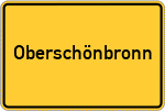 Place name sign Oberschönbronn
