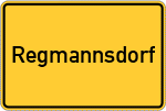 Place name sign Regmannsdorf