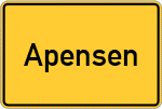 Place name sign Apensen