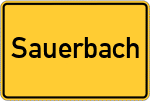 Place name sign Sauerbach