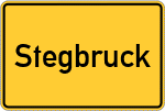Place name sign Stegbruck
