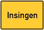 Place name sign Insingen