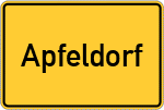 Place name sign Apfeldorf