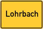 Place name sign Lohrbach