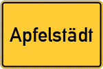 Place name sign Apfelstädt