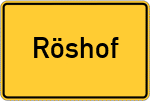 Place name sign Röshof