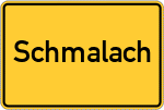 Place name sign Schmalach