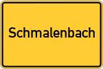 Place name sign Schmalenbach, Mittelfranken