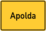 Place name sign Apolda