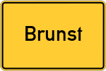 Place name sign Brunst