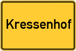 Place name sign Kressenhof