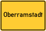 Place name sign Oberramstadt