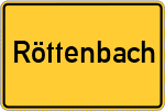 Place name sign Röttenbach, Mittelfranken