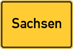 Place name sign Sachsen, Mittelfranken