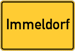 Place name sign Immeldorf, Mittelfranken