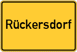 Place name sign Rückersdorf