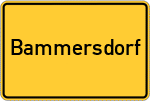 Place name sign Bammersdorf, Mittelfranken