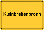 Place name sign Kleinbreitenbronn, Mittelfranken