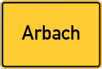 Place name sign Arbach
