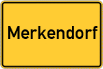 Place name sign Merkendorf