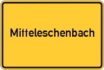 Place name sign Mitteleschenbach
