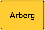 Place name sign Arberg