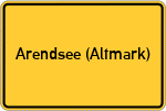Place name sign Arendsee (Altmark)
