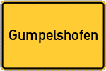 Place name sign Gumpelshofen
