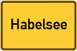 Place name sign Habelsee