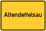 Place name sign Altendettelsau