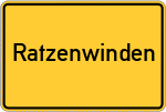 Place name sign Ratzenwinden