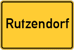 Place name sign Rutzendorf