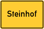 Place name sign Steinhof