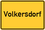 Place name sign Volkersdorf