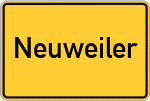 Place name sign Neuweiler