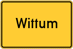 Place name sign Wittum